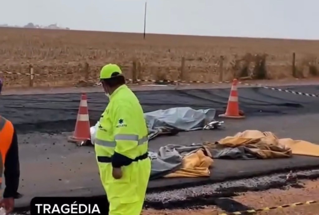 Tragédia na BR-163: três operários morrem esmagados por rolo de&nbsp;asfalto