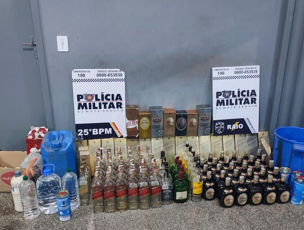 Polícia Militar encontra 90 garrafas de álcool adulterado em residência de&nbsp;VG