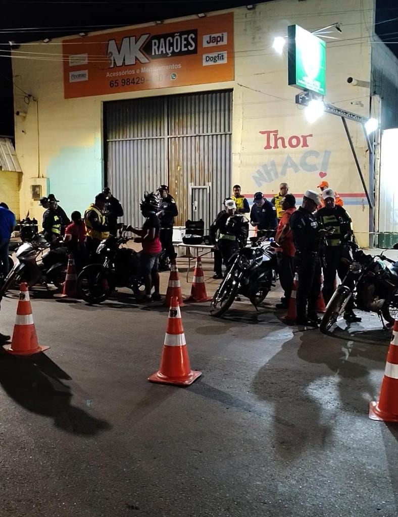 Operação Lei Seca em Cuiabá remove 33 motos e prende dois motoristas&nbsp;embriagados