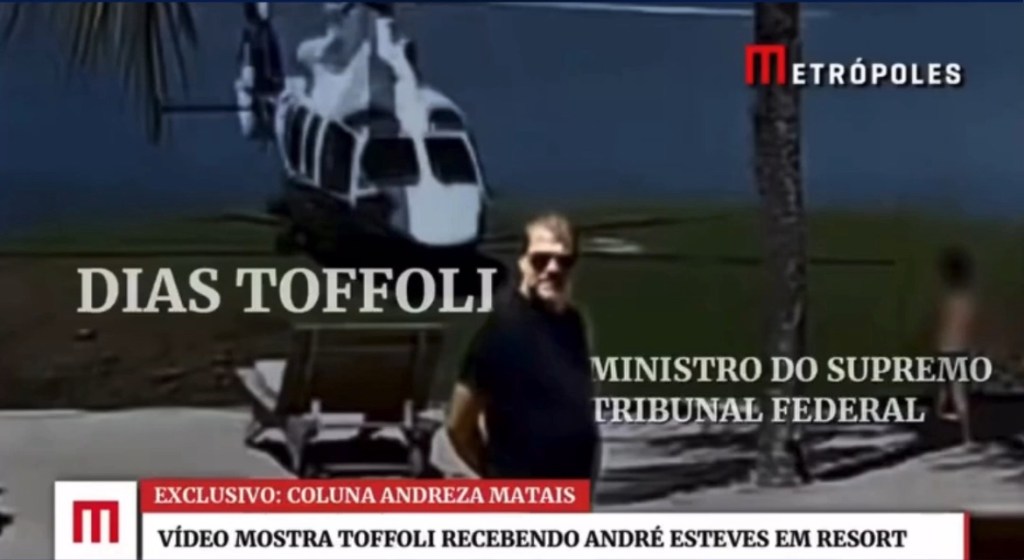 Urgente! Vídeo revela reunião entre Toffoli, banqueiro e empresário em resort. Veja o&nbsp;video